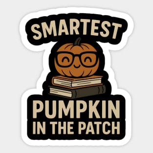 Smartest Pumpkin in the Patch Halloween School Graphic Sticker
